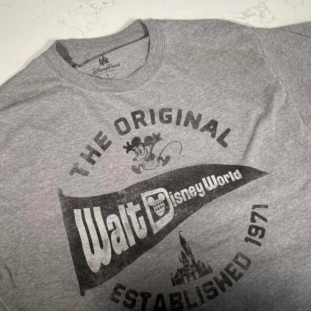Disney Parks‎ Walt Disney World Original Graphic T-Shirt Gray Large